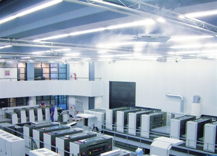 Air humidification in the printing industry