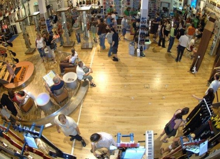 Air humidification in business and retail sales rooms