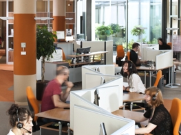 Cooling effect of direct air humidification, especially in office spaces and call centres.