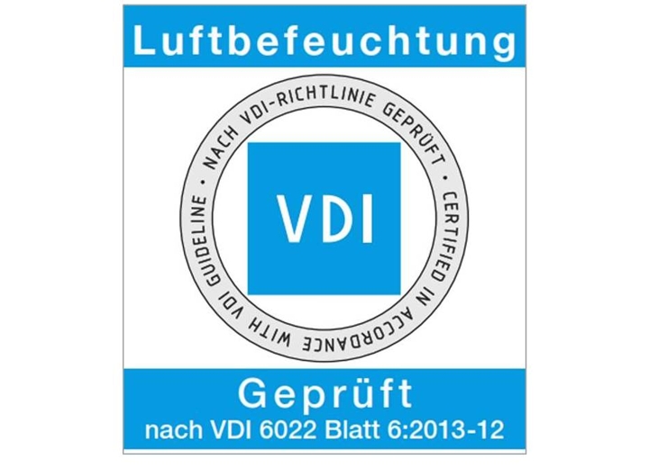 VDI certification for air humidification