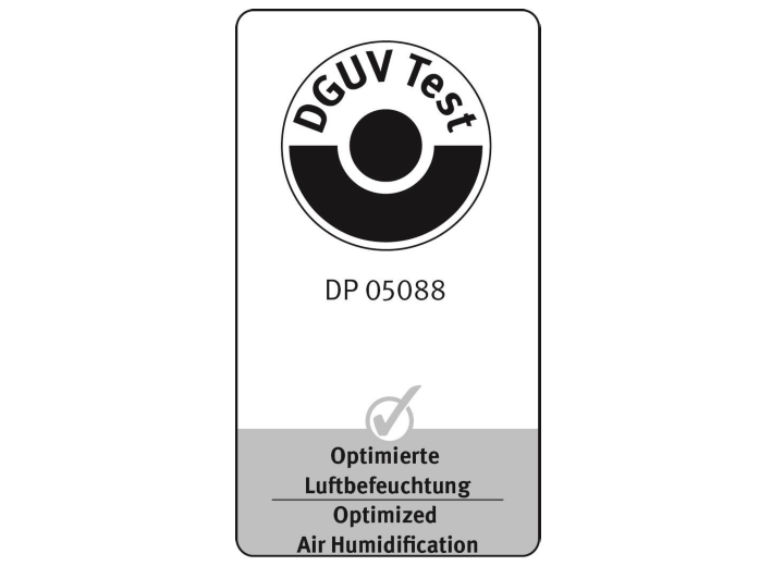 DGUV test mark for air humidification